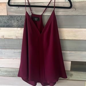 VICI medium racer back tank top - dark red